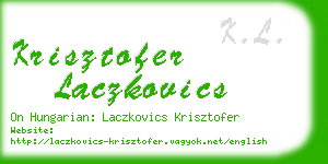 krisztofer laczkovics business card